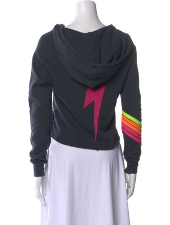 Aviator Nation Graphic Print V-Neck Crop Top