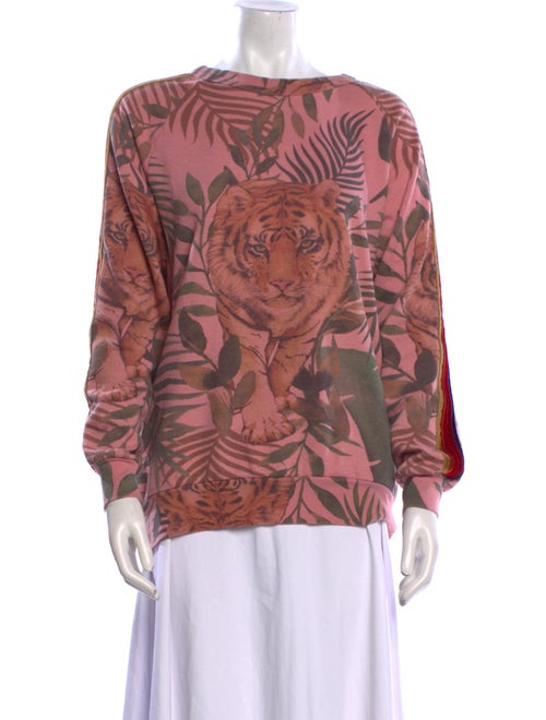 Aviator Nation Printed Bateau Neckline Blouse