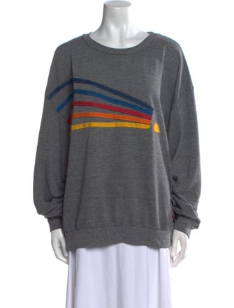 Aviator Nation Graphic Print Crew Neck Sweatshirt