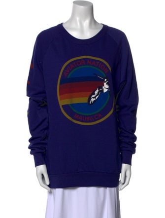 Aviator Nation Graphic Print Crew Neck Sweatshirt