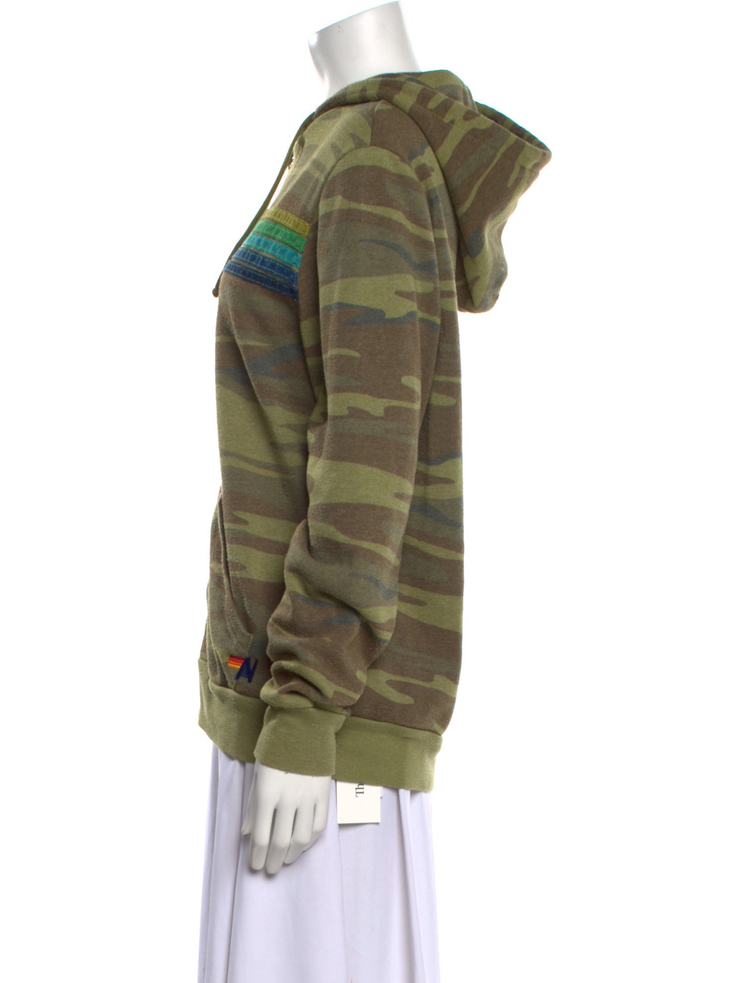 Aviator Nation Camouflage Print Crew Neck Sweatshirt