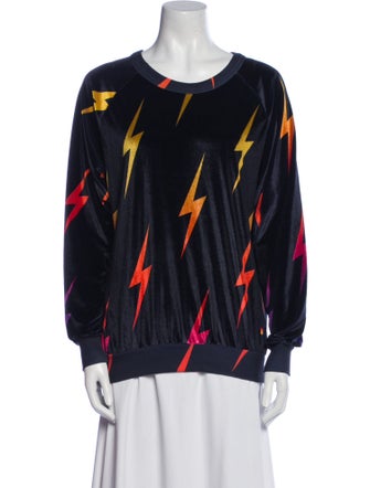 Aviator Nation Printed Scoop Neck Sweatshirt