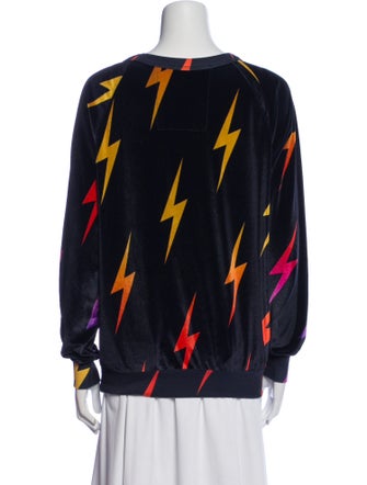 Aviator Nation Printed Scoop Neck Sweatshirt