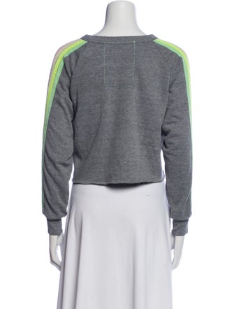 Aviator Nation Striped Bateau Neckline Crop Top