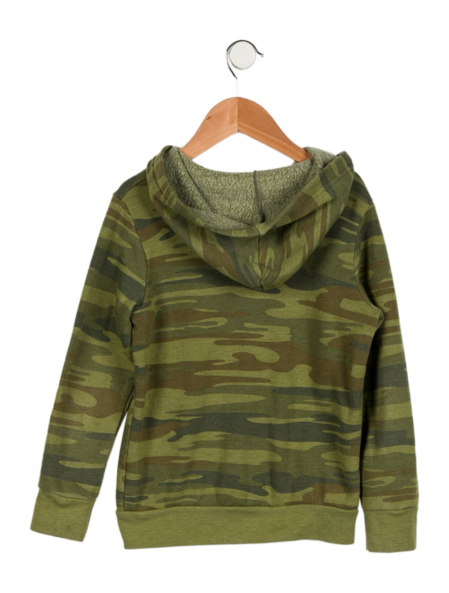 Aviator Nation Cotton Pattern Print Camo Full Zip Hoodie