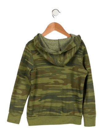 Aviator Nation Cotton Pattern Print Camo Full Zip Hoodie