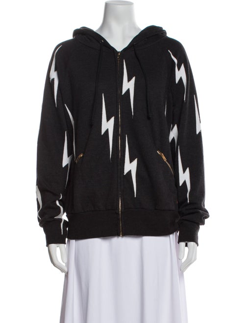 Aviator Nation Graphic Print V-Neck Sweater