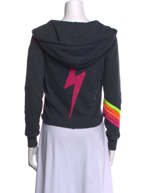 Aviator Nation Printed V-Neck Crop Top