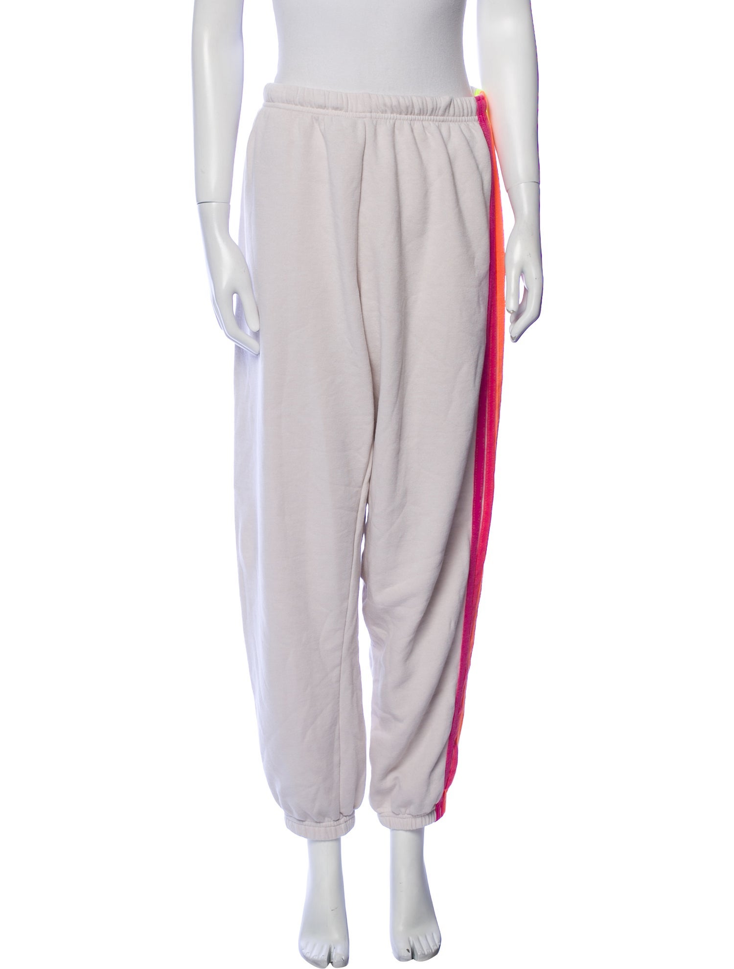 Aviator Nation Striped Embroidered Accent Sweatpants