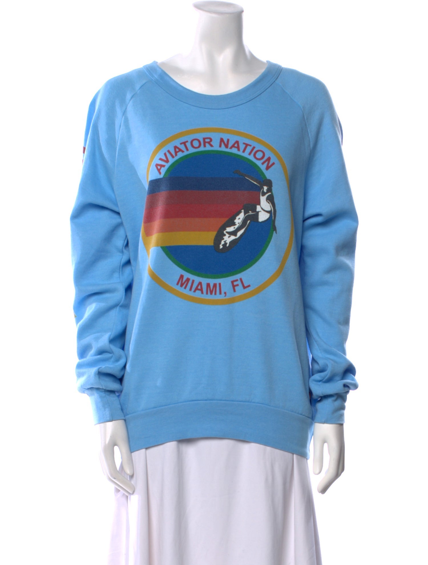 Aviator Nation Graphic Print Crew Neck Sweatshirt