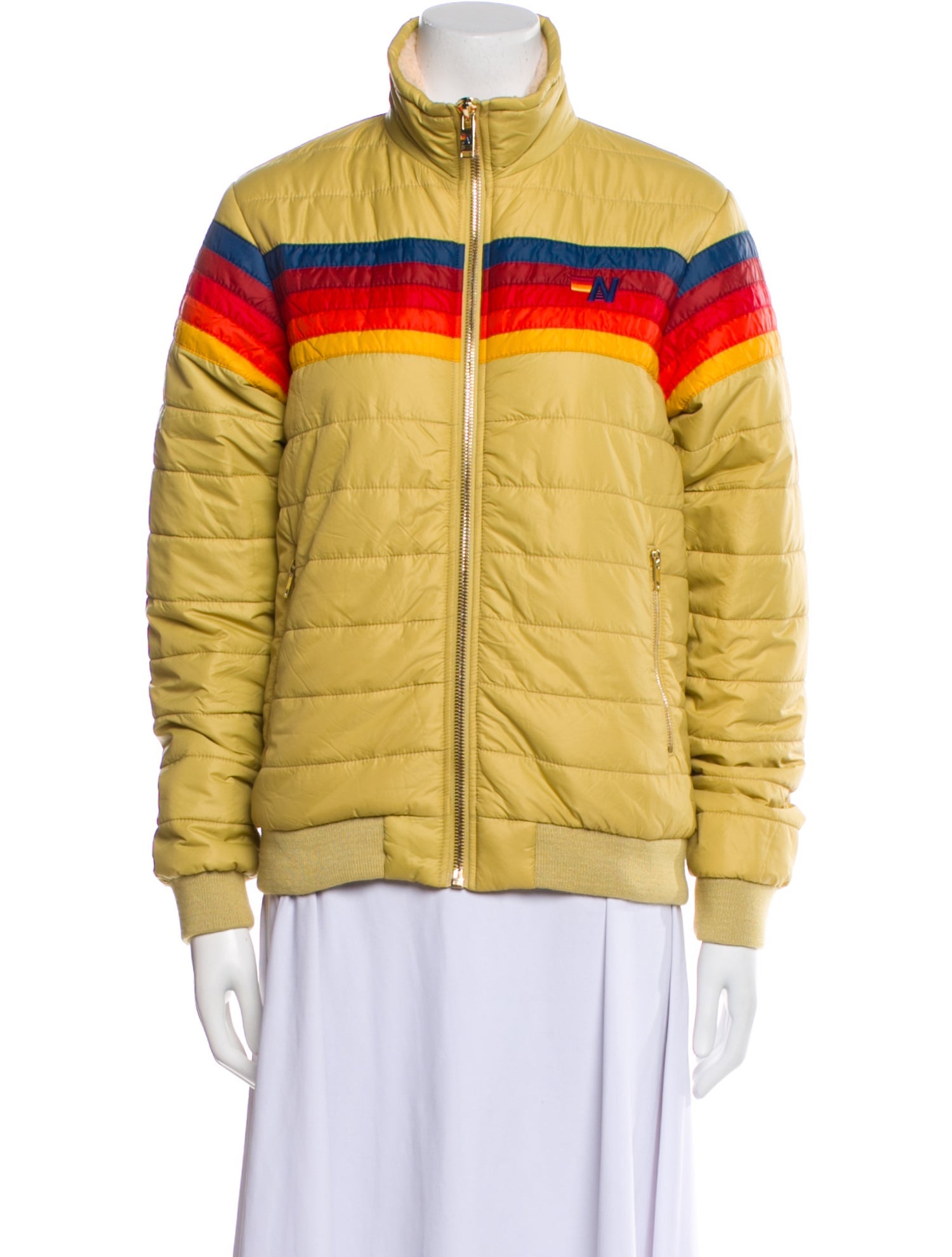 Aviator Nation Nylon Colorblock Pattern Jacket w/ Tags