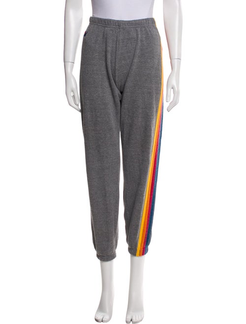 Aviator Nation Striped Embroidered Accent Sweatpants