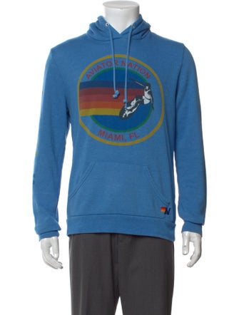 Aviator Nation Graphic Print Crew Neck Hoodie