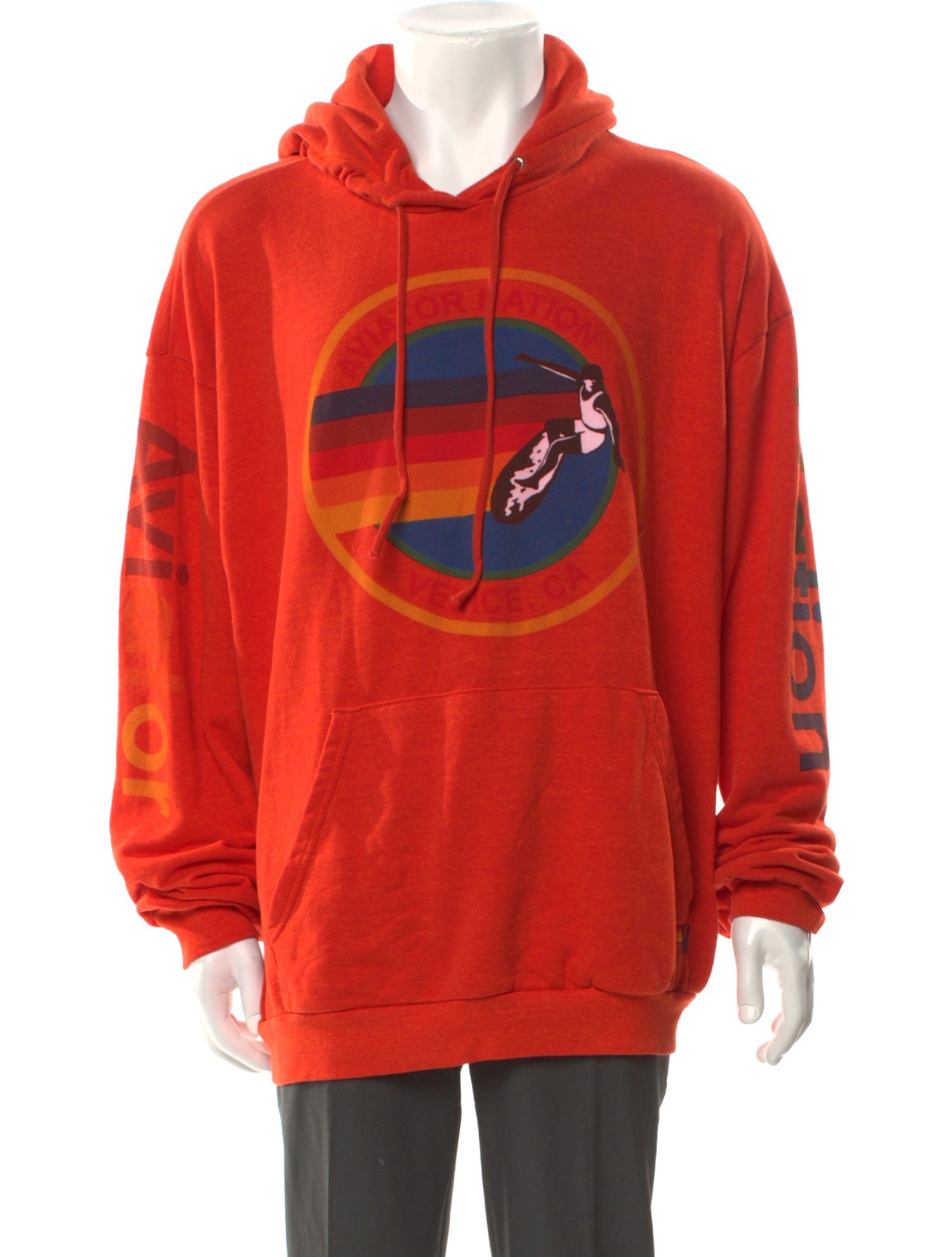 Aviator Nation Graphic Print Crew Neck Hoodie