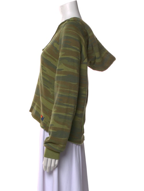 Aviator Nation Camouflage Print V-Neck Sweatshirt