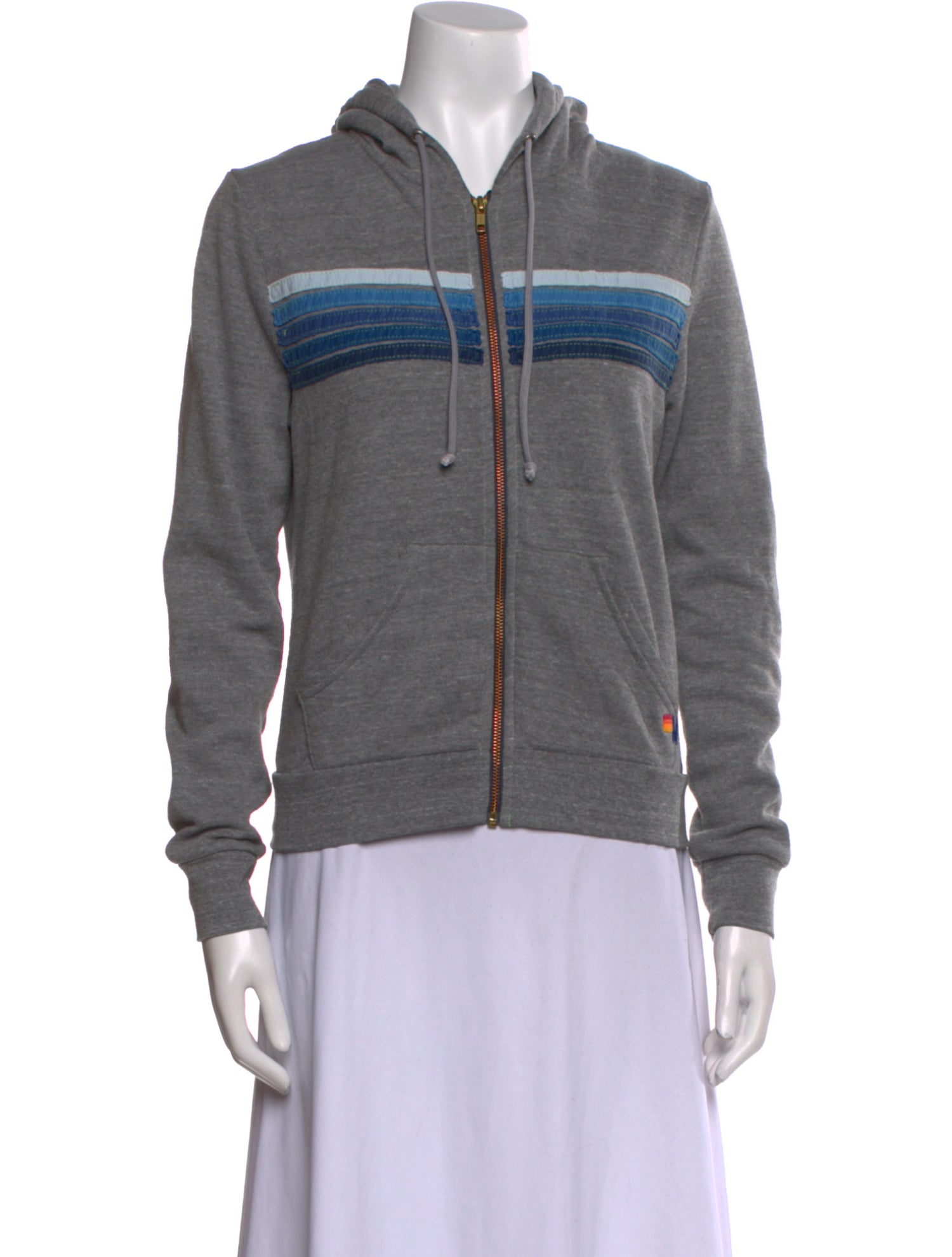 Aviator Nation Striped V-Neck Sweatshirt