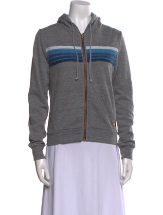 Aviator Nation Striped V-Neck Sweatshirt