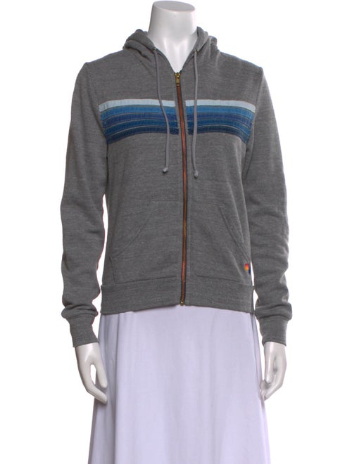 Aviator Nation Striped V-Neck Sweatshirt