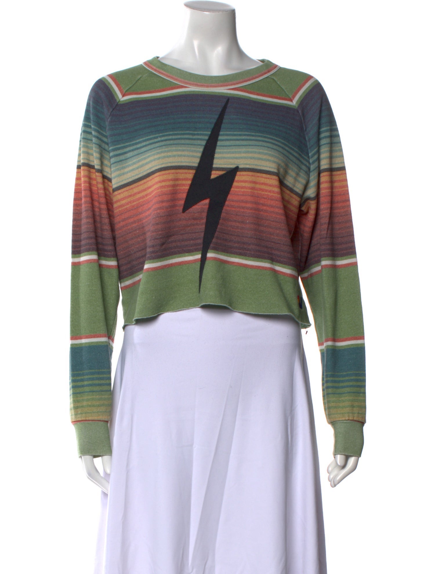 Aviator Nation Striped Scoop Neck Sweater