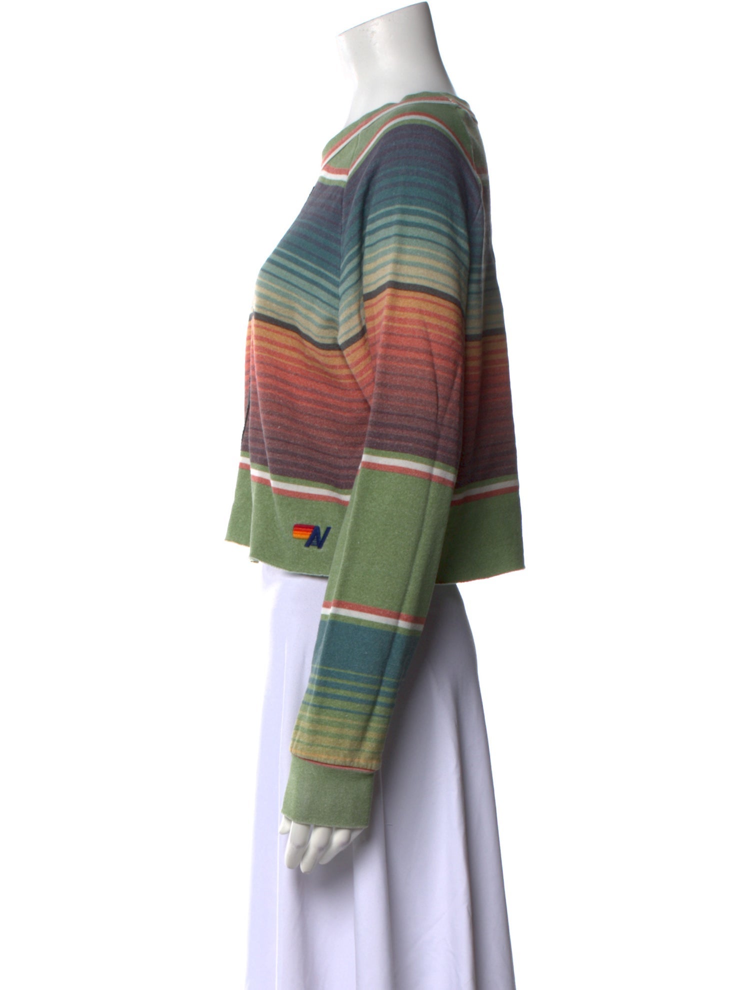 Aviator Nation Striped Scoop Neck Sweater