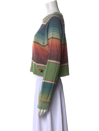 Aviator Nation Striped Scoop Neck Sweater