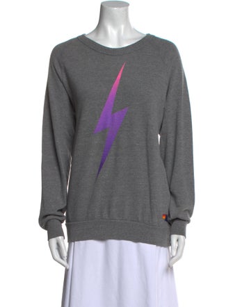 Aviator Nation Scoop Neck Long Sleeve Sweatshirt