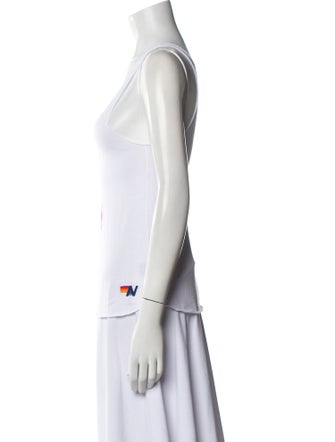 Aviator Nation Graphic Print Scoop Neck Top