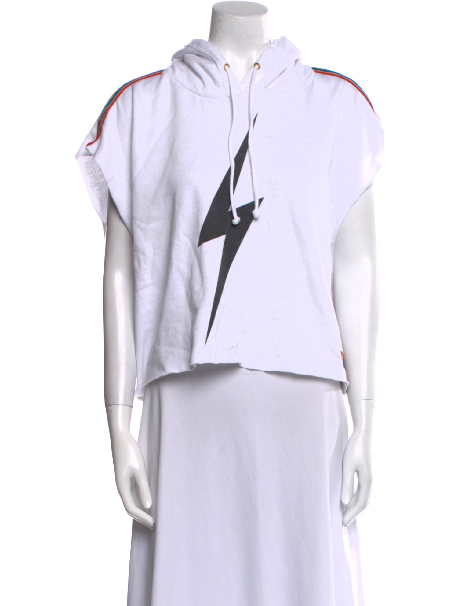 Aviator Nation Mock Neck Short Sleeve Sweatshirt