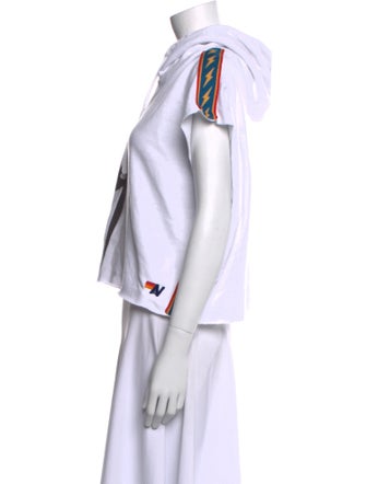 Aviator Nation Mock Neck Short Sleeve Sweatshirt