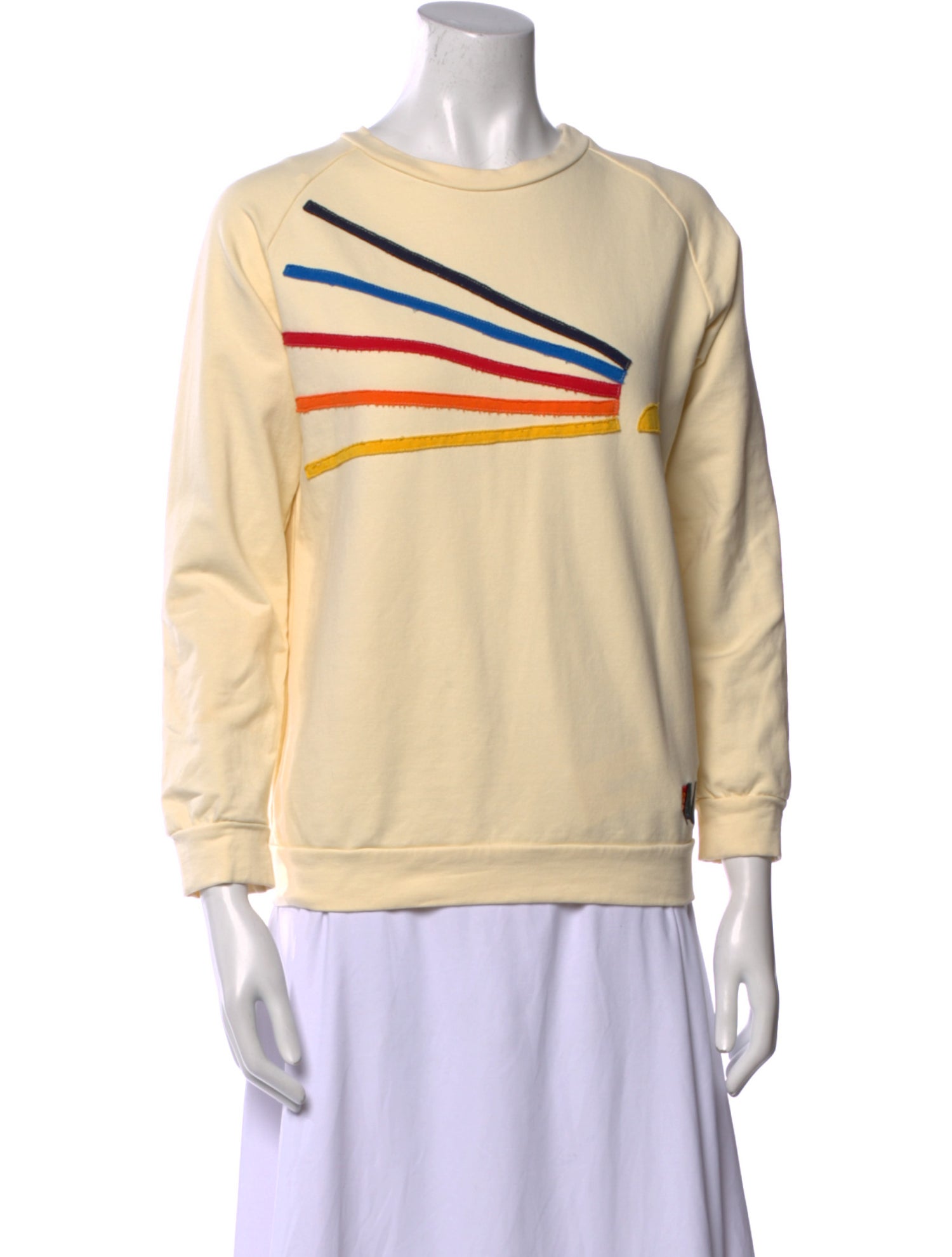 Aviator Nation Striped Bateau Neckline Sweatshirt