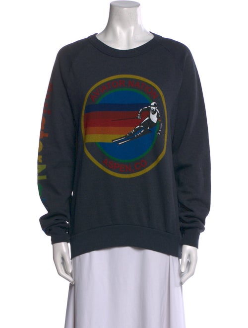 Aviator Nation Graphic Print Crew Neck Sweatshirt