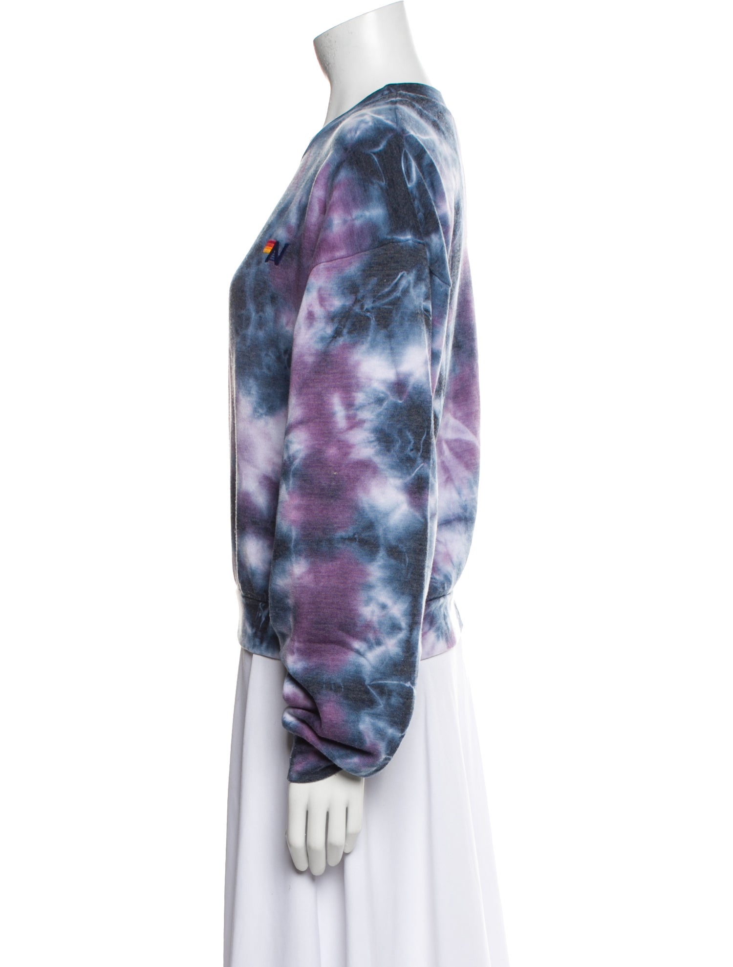 Aviator Nation Tie-Dye Print Scoop Neck Sweatshirt