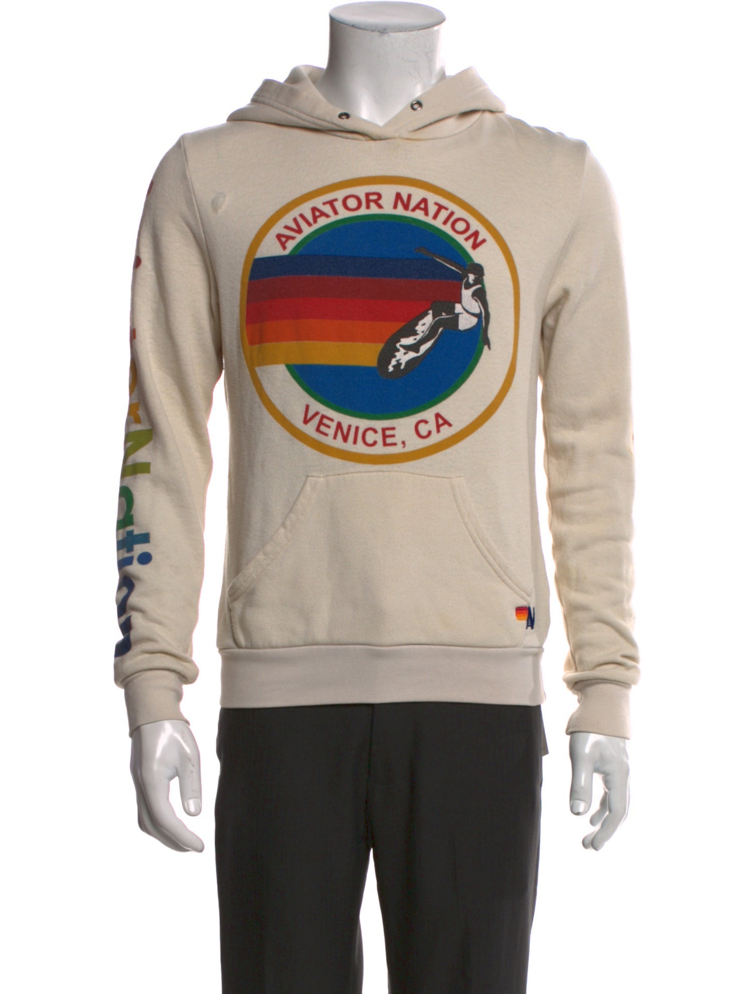 Aviator Nation Graphic Print Crew Neck Hoodie