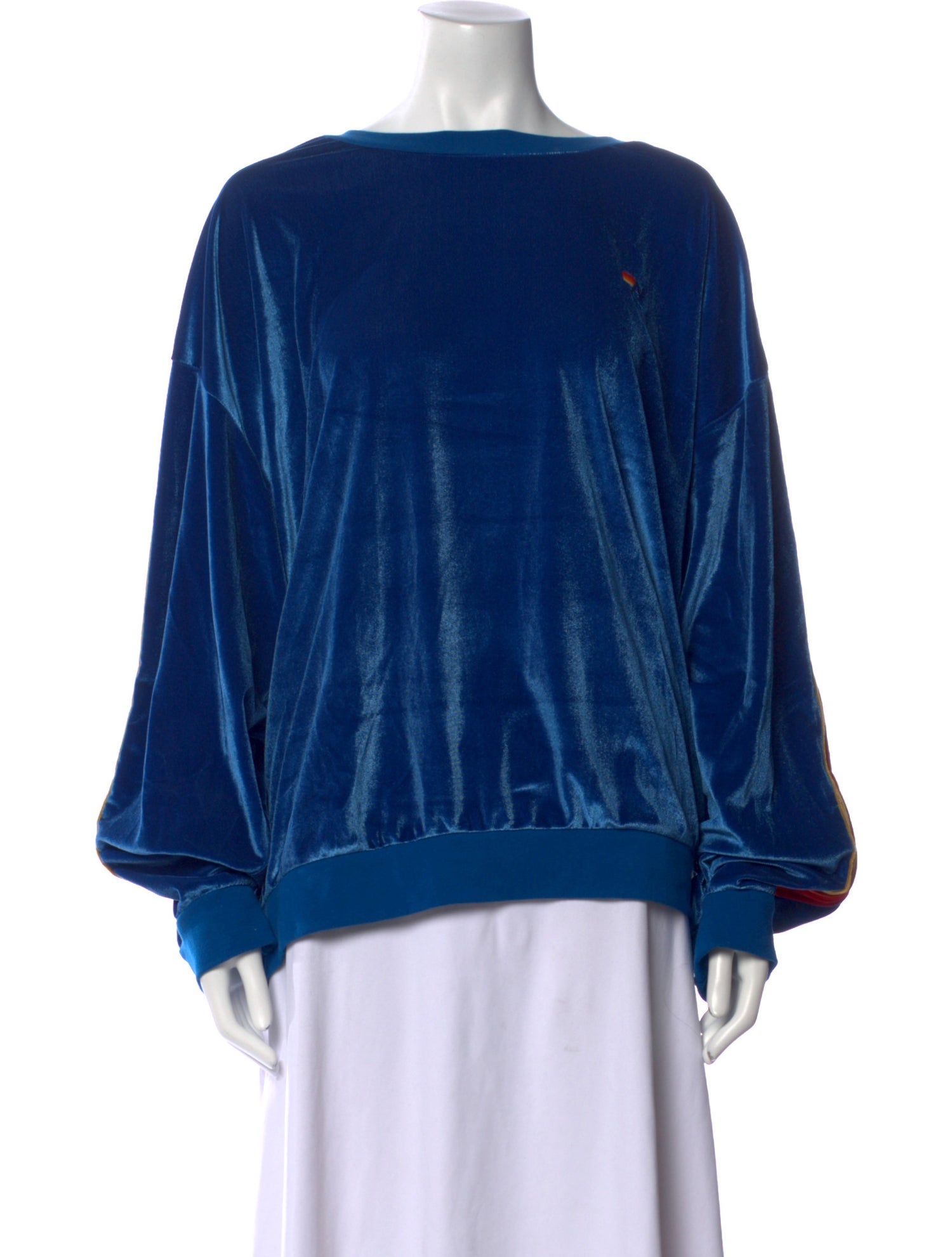 Aviator Nation Bateau Neckline Long Sleeve Blouse