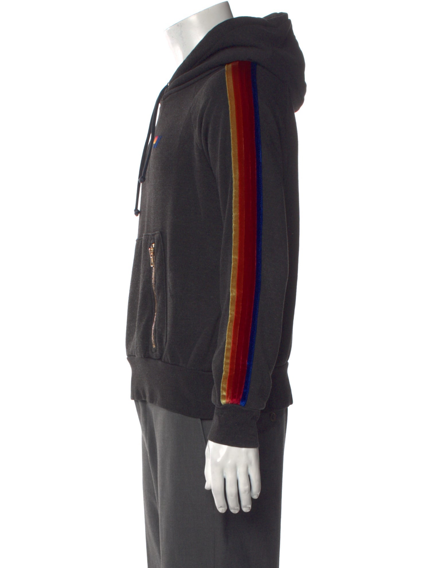 Aviator Nation Striped Crew Neck Hoodie