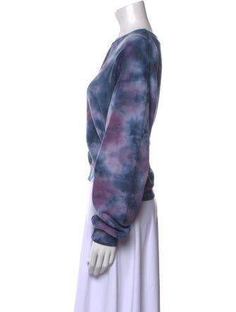 Aviator Nation Tie-Dye Print Scoop Neck Sweatshirt