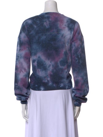 Aviator Nation Tie-Dye Print Scoop Neck Sweatshirt