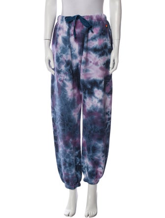 Aviator Nation Tie-Dye Print Embroidered Accent Sweatpants