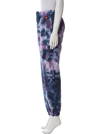 Aviator Nation Tie-Dye Print Embroidered Accent Sweatpants