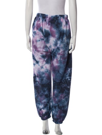 Aviator Nation Tie-Dye Print Embroidered Accent Sweatpants