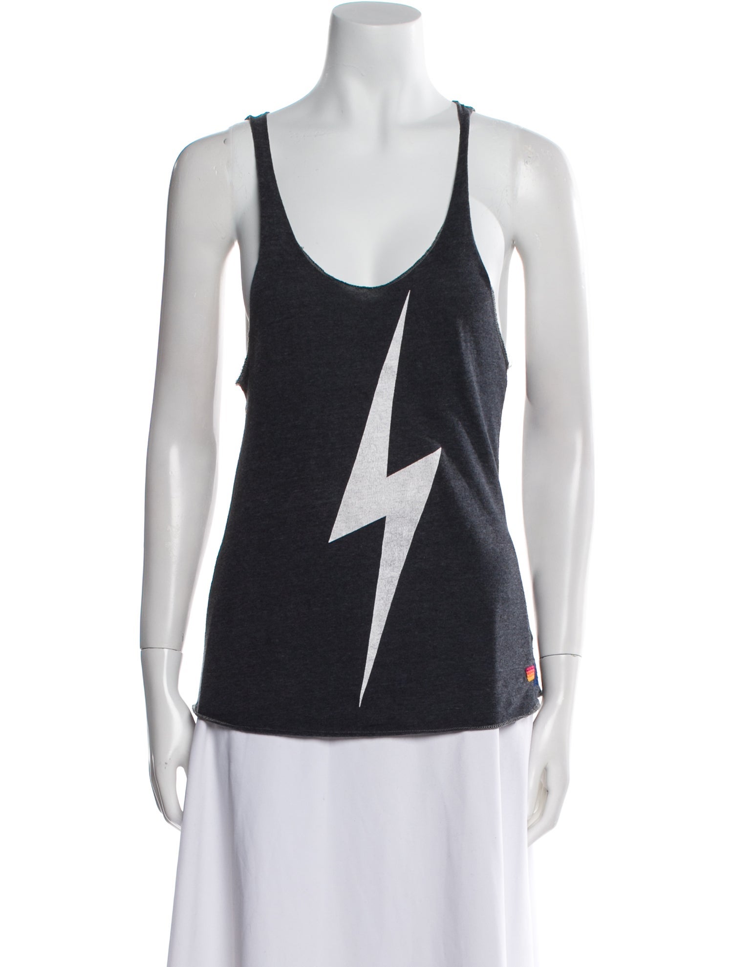 Aviator Nation Graphic Print Scoop Neck Top