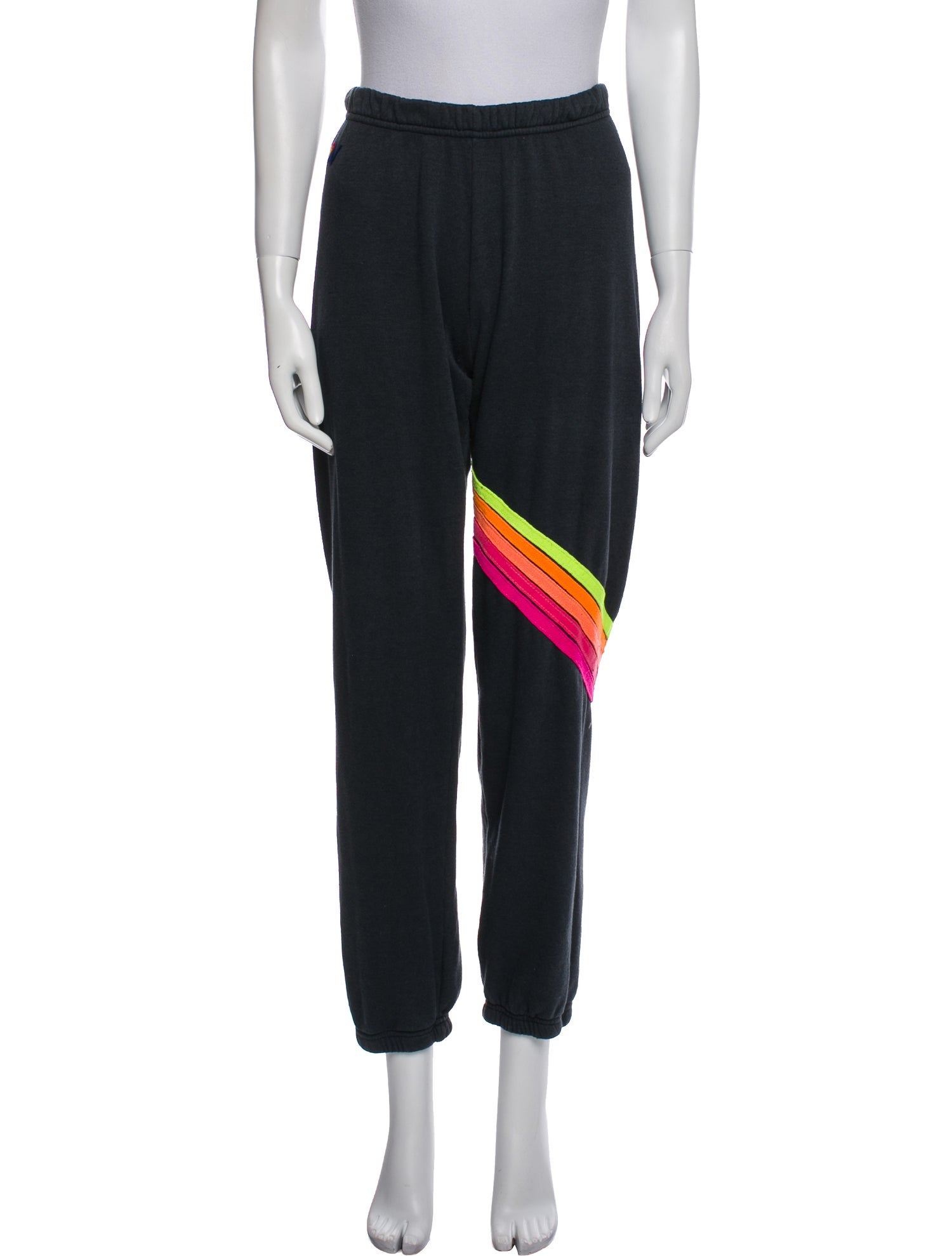 Aviator Nation Striped Embroidered Accent Sweatpants