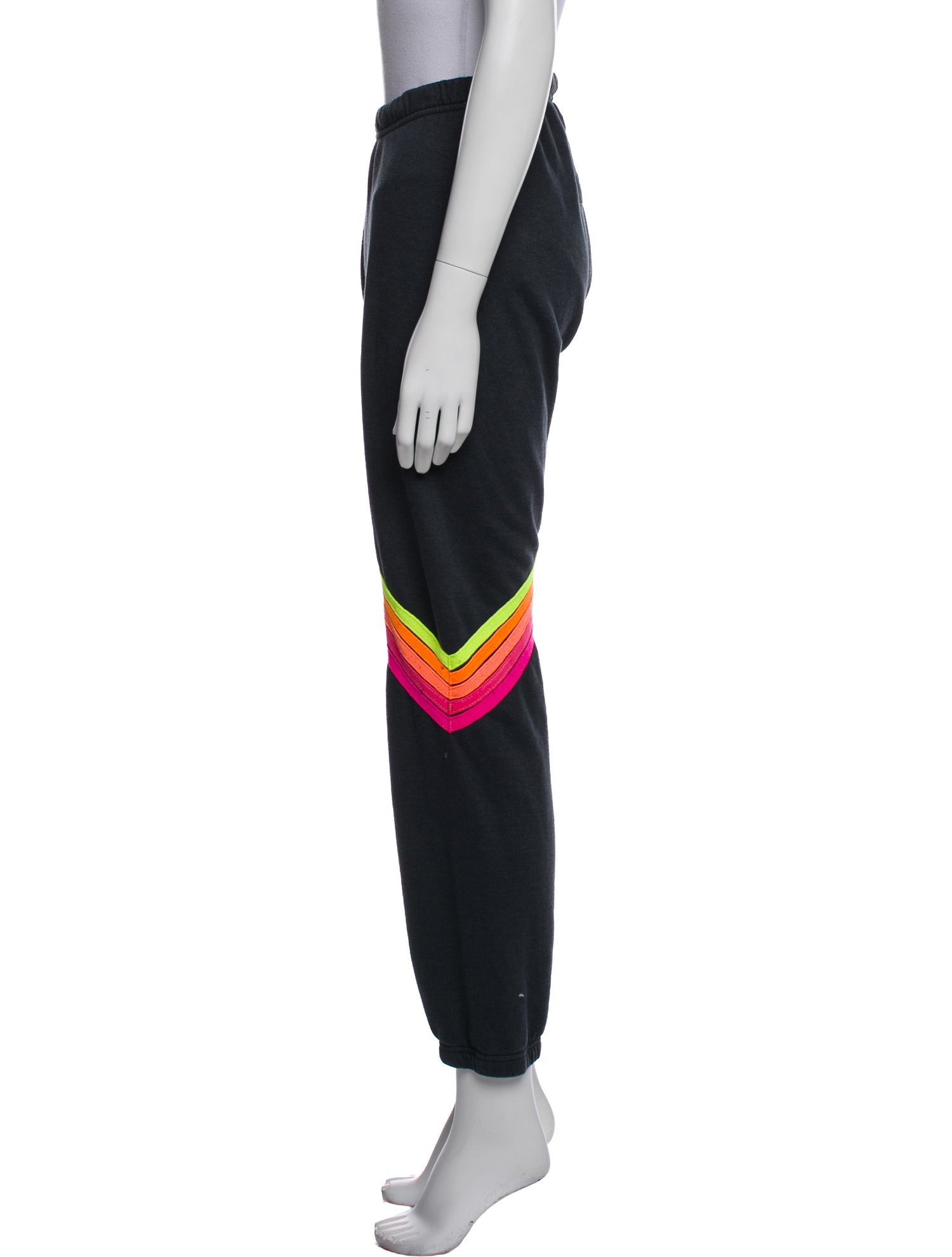 Aviator Nation Striped Embroidered Accent Sweatpants