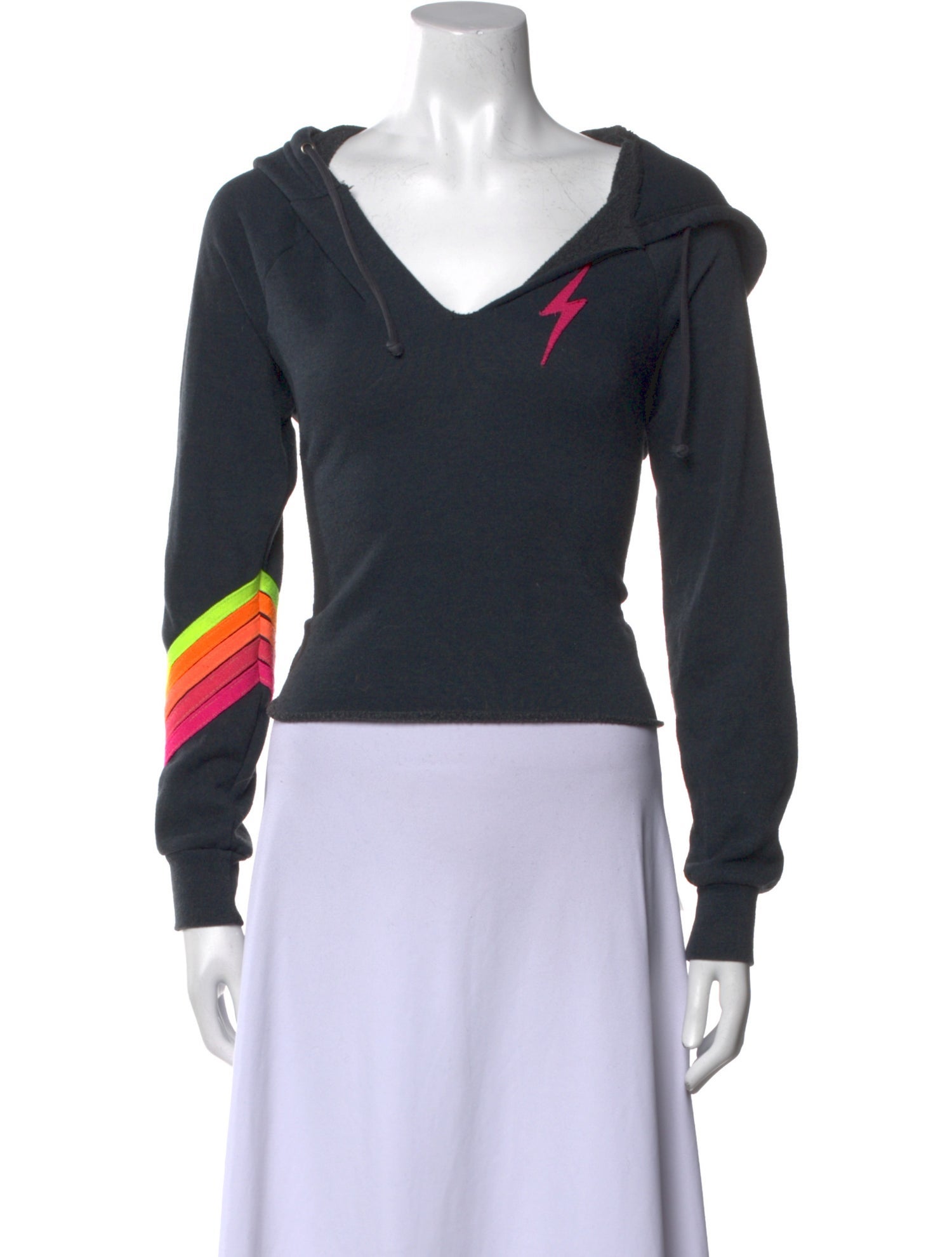 Aviator Nation Printed V-Neck Sweatshirt