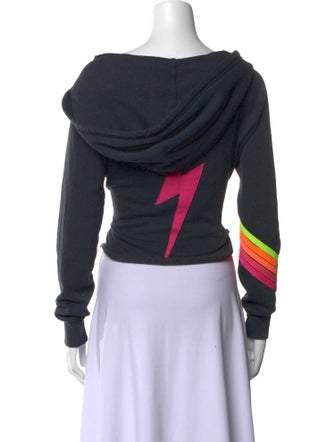 Aviator Nation Printed V-Neck Sweatshirt