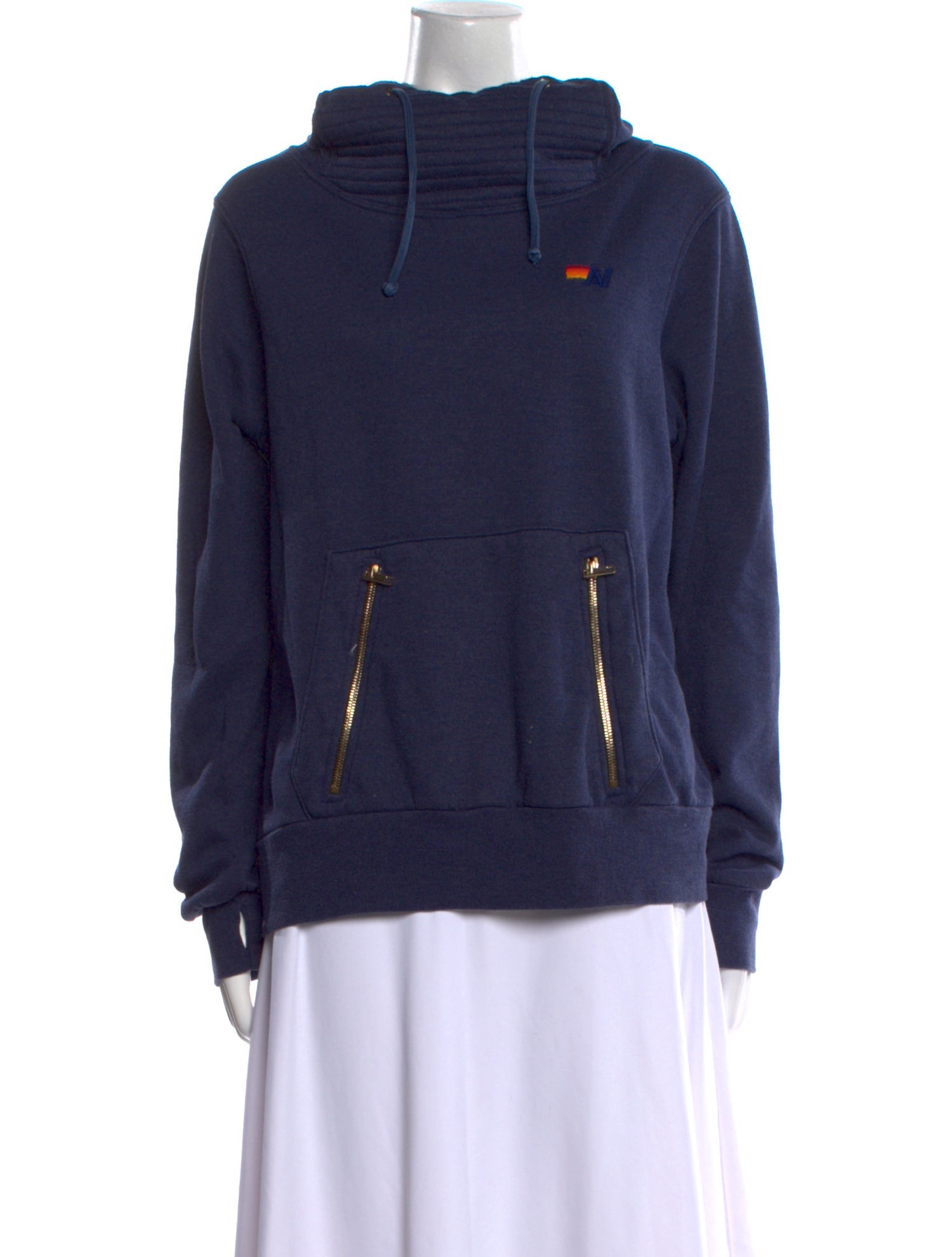 Aviator Nation Mock Neck Long Sleeve Sweatshirt