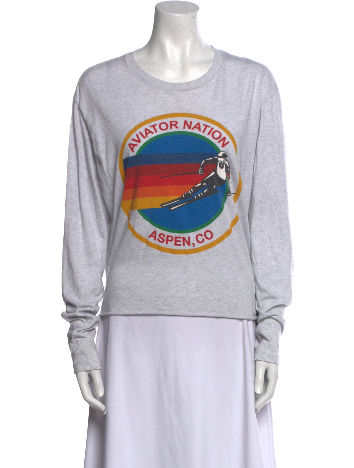 Aviator Nation Graphic Print Crew Neck Sweatshirt