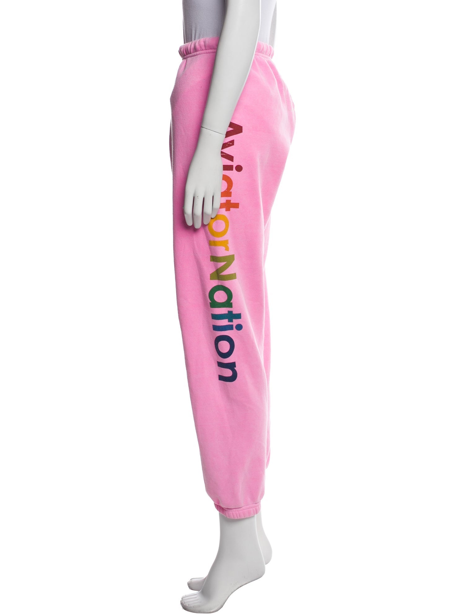 Aviator Nation Graphic Print Embroidered Accent Sweatpants