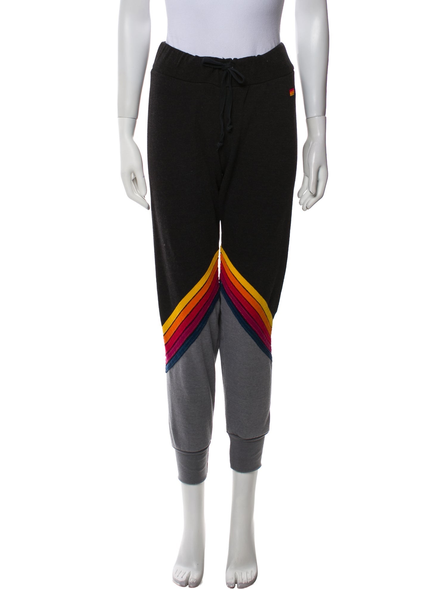 Aviator Nation Colorblock Pattern Embroidered Accent Sweatpants