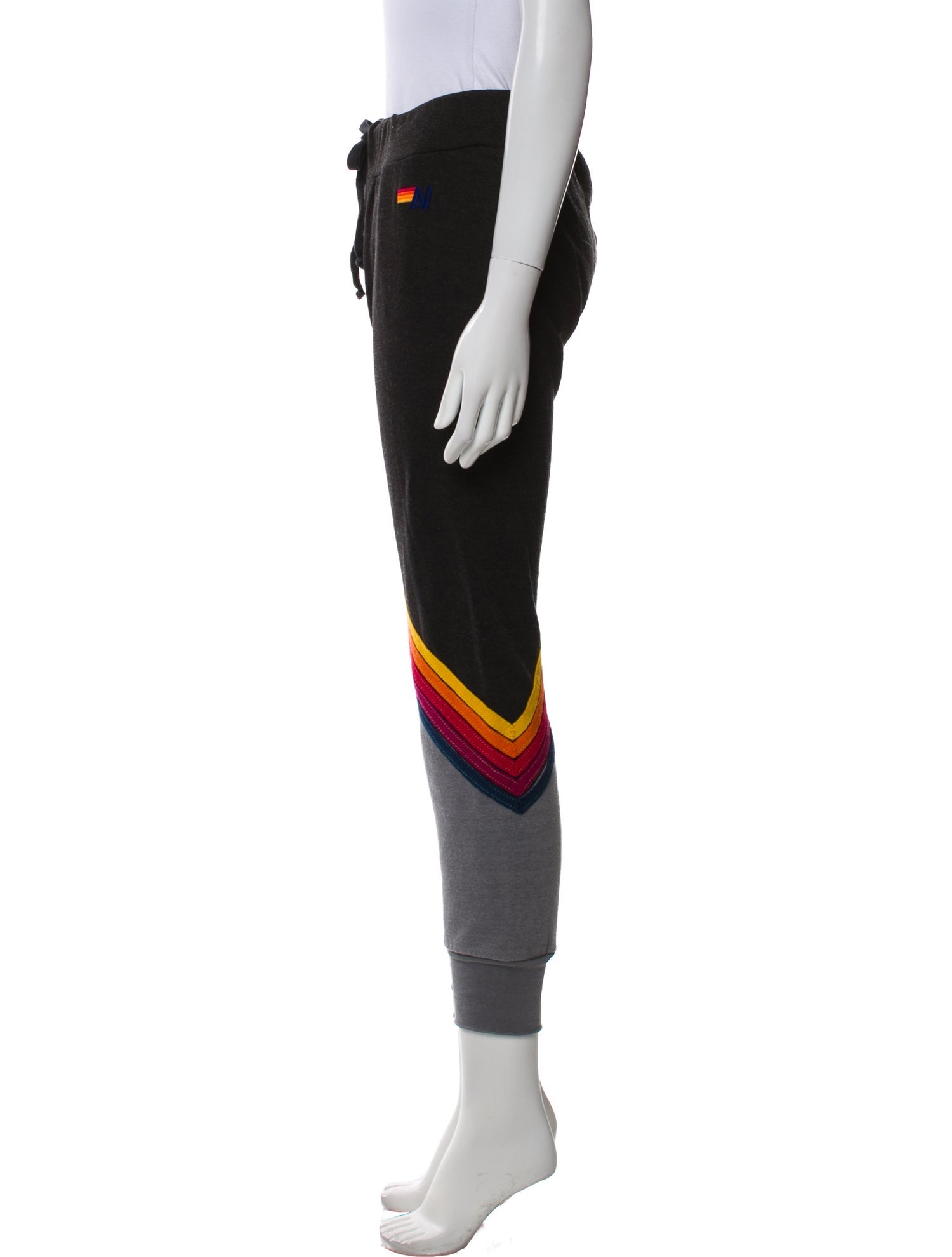 Aviator Nation Colorblock Pattern Embroidered Accent Sweatpants